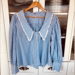 Free people striped poets top
